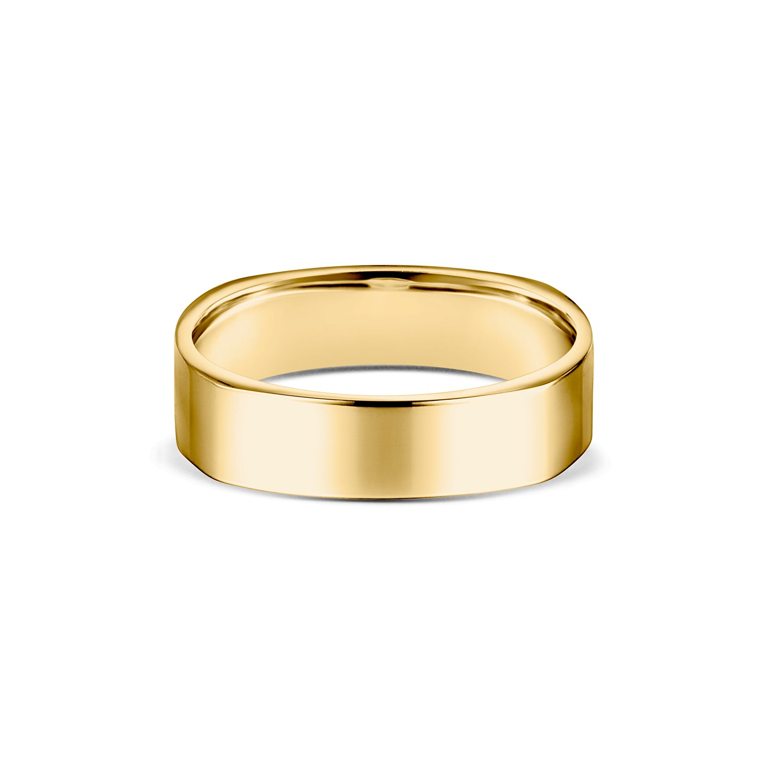 Modern Square Band Ring Classic Wedding Band Stella Henri