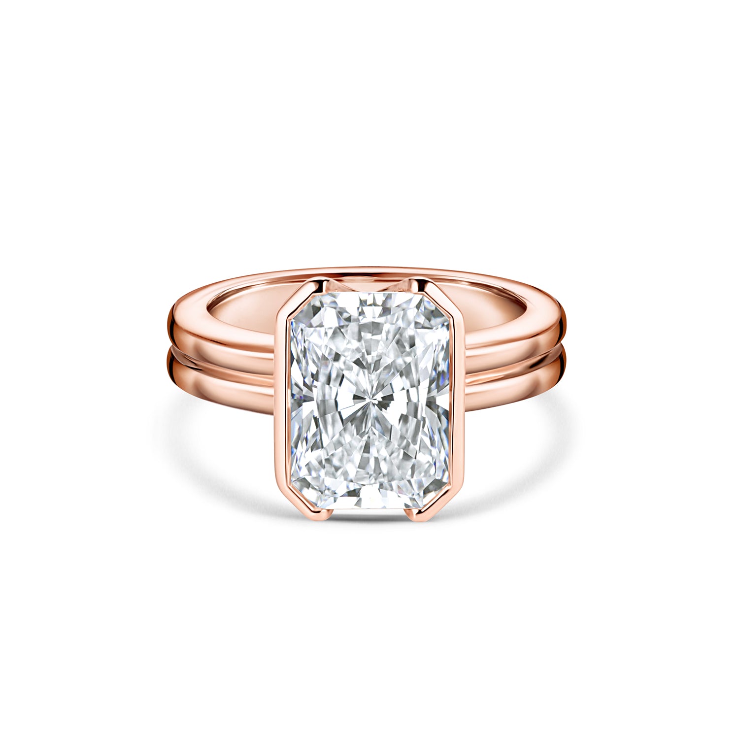 Half Bezel Radiant Ring Online