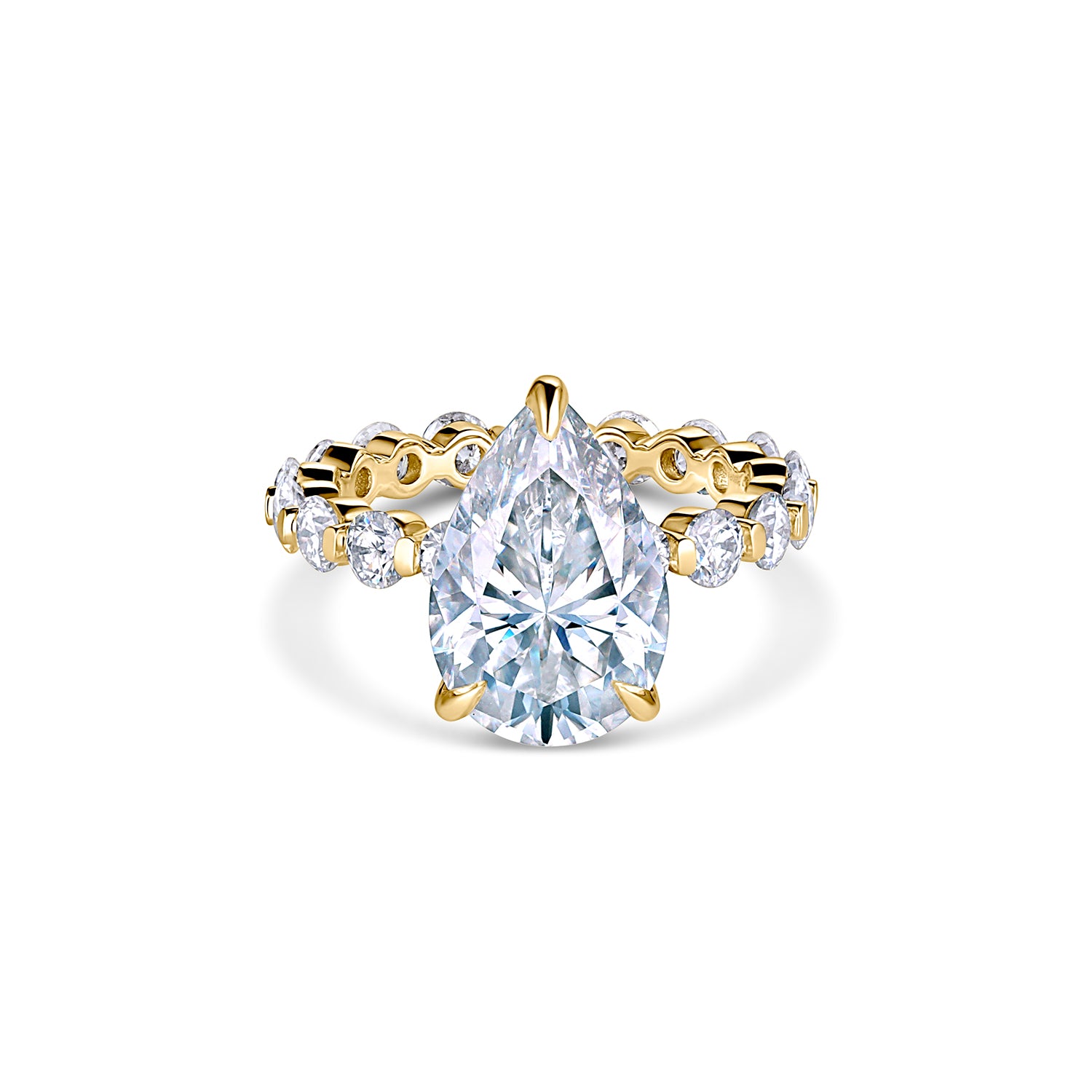 Platinum Pear Ring
