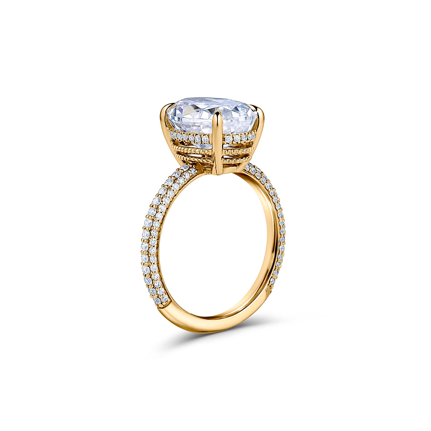 Micropavé Oval Ring online