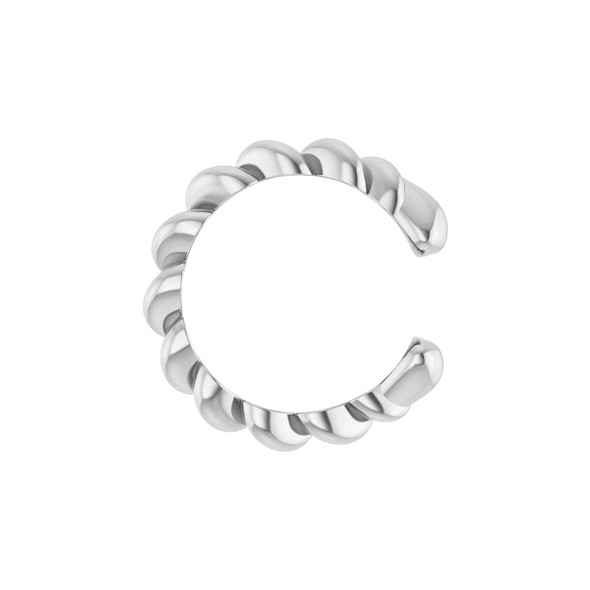 Rope Ear Cuff in Sterling Silver
