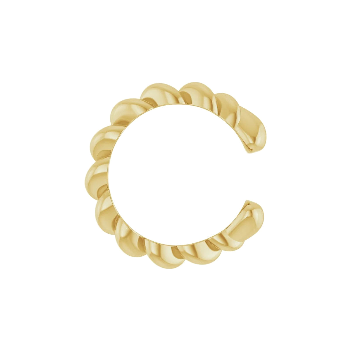 Rope Ear Cuff in 18K Yellow Gold Plated Sterling Silver