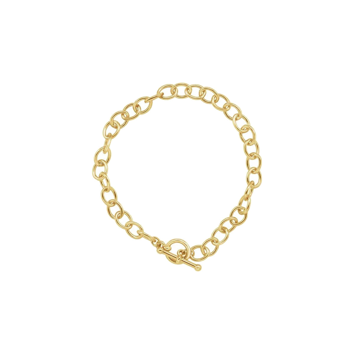 Charm Cable Bracelet in 24K Gold Plated Sterling Silver