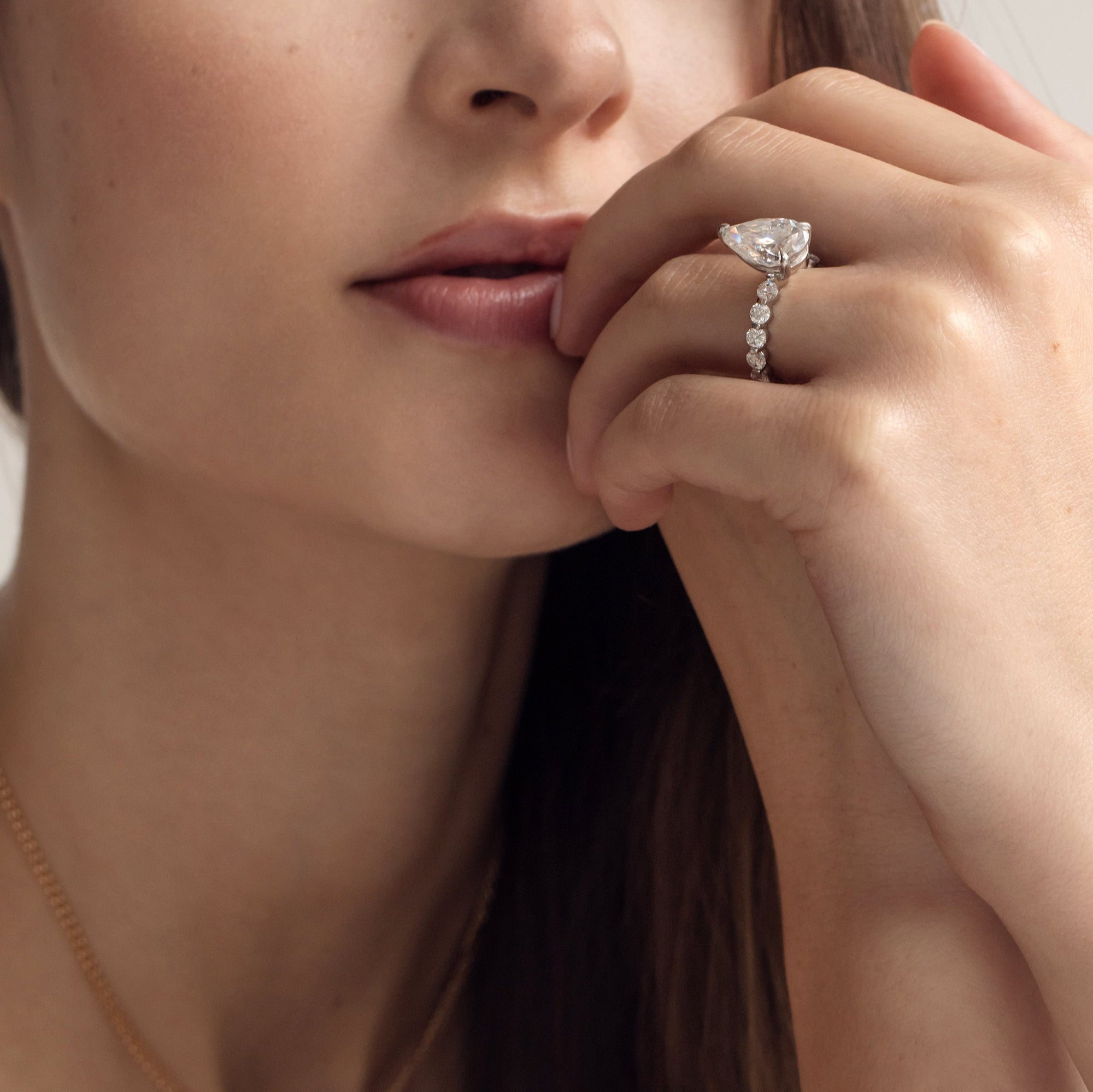 Platinum Pear Ring Online
